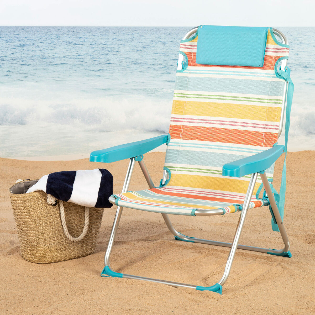 Silla de Playa Aktive 48 x 90 x 60 cm (2 Unidades) 3 S8906377_2